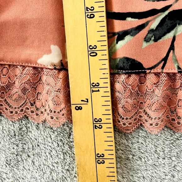 Womens 4X Torrid Floral Peach Studio Knit High Neck Keyhole Top New Defects - Picture 7 of 13